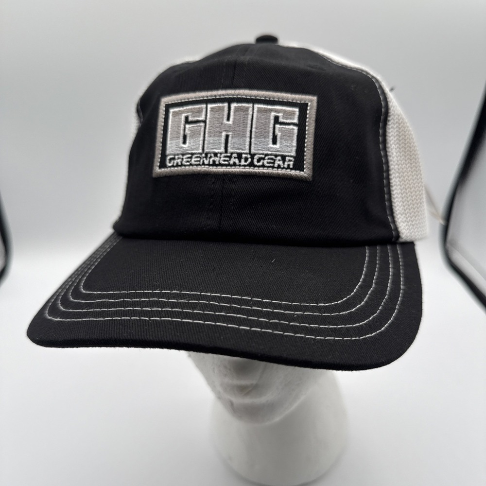 AVERY GREENHEAD GEAR‎ GHG LOGO MESH BACK TRUCKER HAT BALL CAP BLACK GREY WHITE